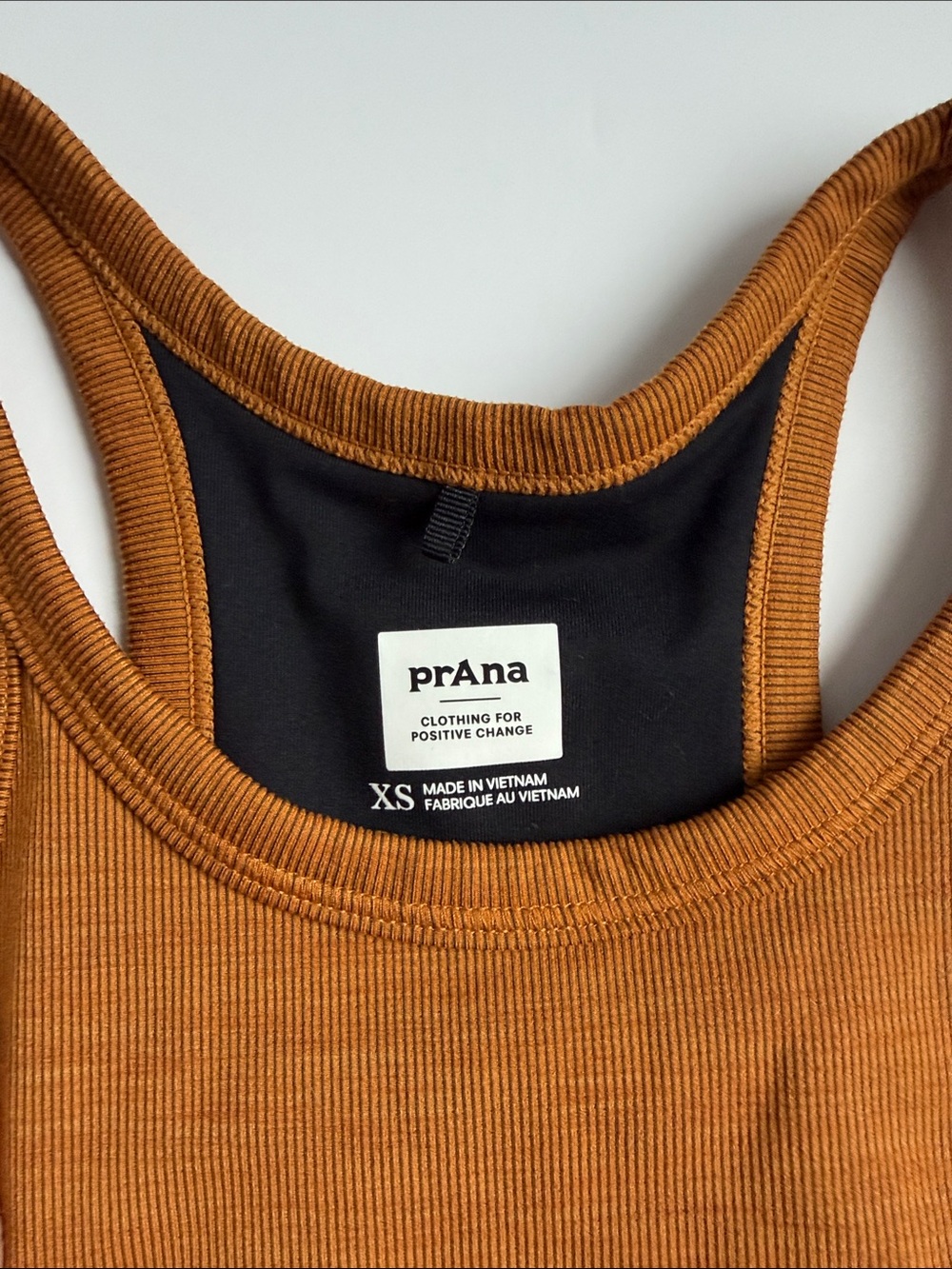 Prana Ribbed Racerback Tank in Rust Brown - Picture 2 of 4